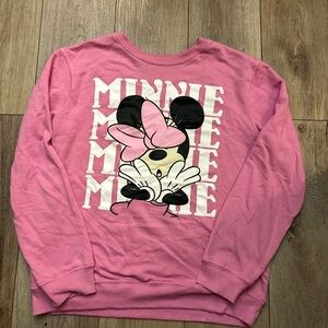 Disney Pink Minnie Mouse Crew Neck Sweater